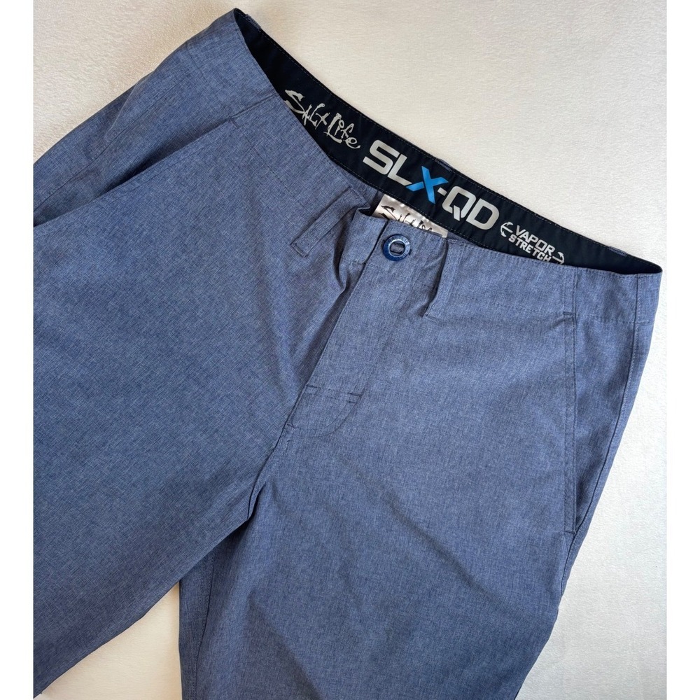 Salt Life SLX-QD Vapor Stretch Athletic Shorts Mens Size‎ 30 Blue